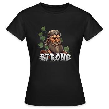 Middle Ages, Germanic , Warriors - Women's T-Shirt - black - Front - AI Model Female 172 dark (172cm)