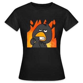Rabe Rage - Frauen T-Shirt - Schwarz - Vorne - AI Model Female 172 dark (172cm)