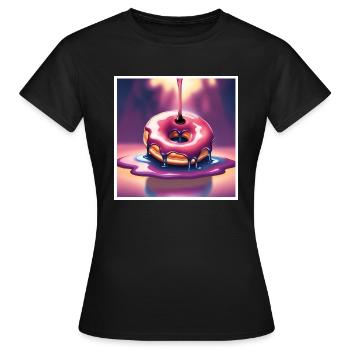 Donut 3 - Frauen T-Shirt - Schwarz - Vorne - AI Model Female 172 dark (172cm)