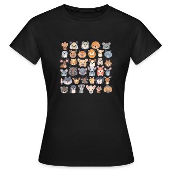 Pets - Women's T-Shirt - black - Front - AI Model Female 172 dark (172cm)