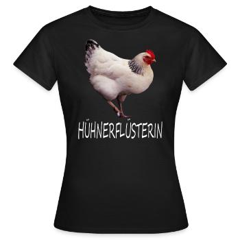 Hühnerflüsterin Sussex Huhn - Frauen T-Shirt - Schwarz - Vorne - AI Model Female 172 dark (172cm)