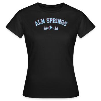 Montagnes Alpes Alm Springs - T-shirt Femme - noir - Devant - AI Model Female 172 dark (172cm)