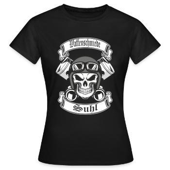 Waffenschmiede Suhl - Frauen T-Shirt - Schwarz - Vorne - AI Model Female 172 dark (172cm)