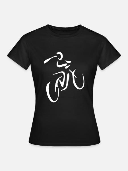 Fahrrad Fahrradfahren Fahrer Rad Fahrradfahrer - Frauen T-Shirt - Schwarz