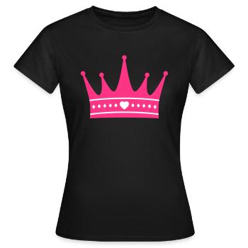 Symbole de couronne de princesse Tiara - T-shirt Femme - noir - Devant - AI Model Female 172 dark (172cm)