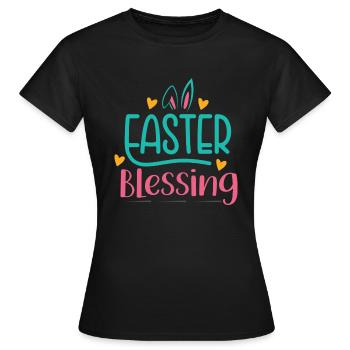 Joyeuses bénédictions de Pâques - T-shirt Femme - noir - Devant - AI Model Female 172 dark (172cm)