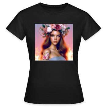 Beautiful. - Women's T-Shirt - black - Front - AI Model Female 172 dark (172cm)