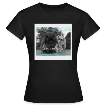 Love and Joy - Women's T-Shirt - black - Front - AI Model Female 172 dark (172cm)