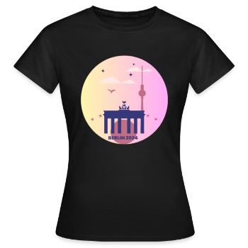 Berlin Chic - Frauen T-Shirt - Schwarz - Vorne - AI Model Female 172 dark (172cm)