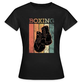 boxe boxe boxe boxe combat de combat - T-shirt Femme - noir - Devant - AI Model Female 172 dark (172cm)