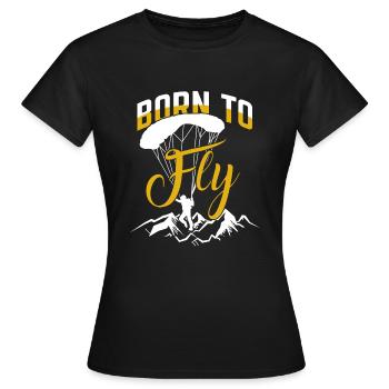 Gleitschirmfliegen - Frauen T-Shirt - Schwarz - Vorne - AI Model Female 172 dark (172cm)