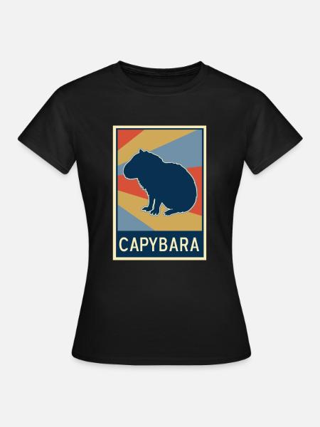 Capybara - Frauen T-Shirt - Schwarz
