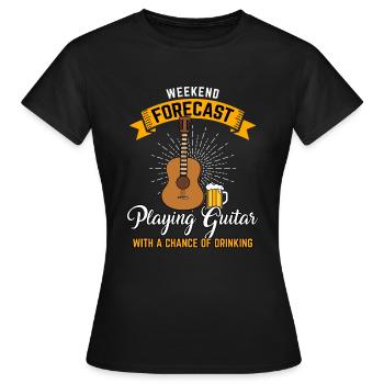 gitarist - Vrouwen T-shirt - zwart - Voor - AI Model Female 172 dark (172cm)