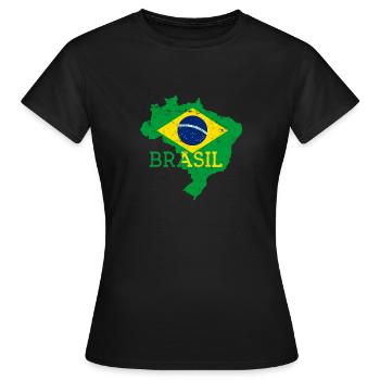 Brasil - Brazil America Brazilian Adventurer - Women's T-Shirt - black - Front - AI Model Female 172 dark (172cm)