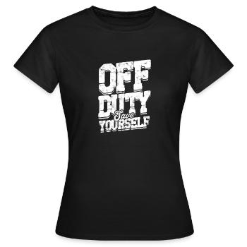 En dehors des heures de service, sauvez-vous - Secourisme paramédical - T-shirt Femme - noir - Devant - AI Model Female 172 dark (172cm)