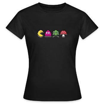 80s Video Game Vintage Arcade - Arcade Room 80s - Women's T-Shirt - black - Front - AI Model Female 172 dark (172cm)