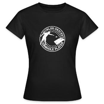 Le meilleur joueur de cornhole au monde - Cornhole Board - T-shirt Femme - noir - Devant - AI Model Female 172 dark (172cm)
