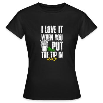 J’adore quand vous mettez le pourboire - Bar à cocktails - T-shirt Femme - noir - Devant - AI Model Female 172 dark (172cm)