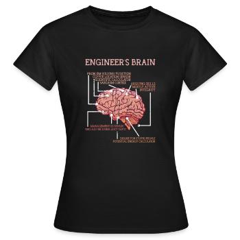 Engineer's brain problem solving function - - Women's T-Shirt - black - Front - AI Model Female 172 dark (172cm)