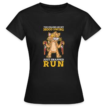 Les chaînes de mon mood swing viennent de claquer - - T-shirt Femme - noir - Devant - AI Model Female 172 dark (172cm)