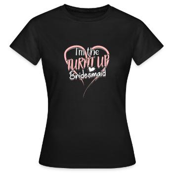 Je suis la demoiselle d’honneur - Romantique - T-shirt Femme - noir - Devant - AI Model Female 172 dark (172cm)