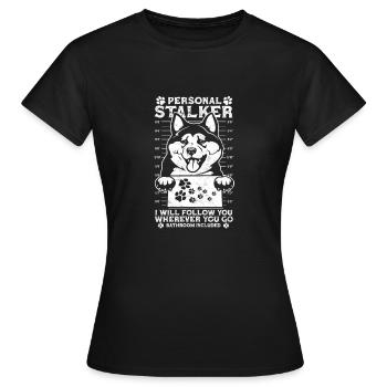 Personal Stalker Je vous suivrai où que vous soyez - T-shirt Femme - noir - Devant - AI Model Female 172 dark (172cm)