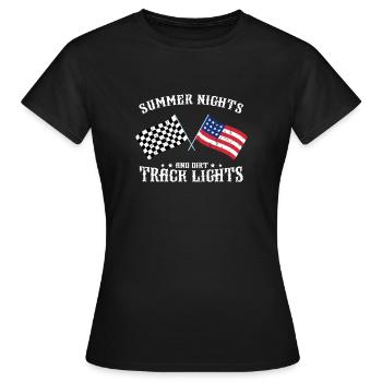 J’aime la bière et les courses de voitures de sprint et peut-être 3 - T-shirt Femme - noir - Devant - AI Model Female 172 dark (172cm)