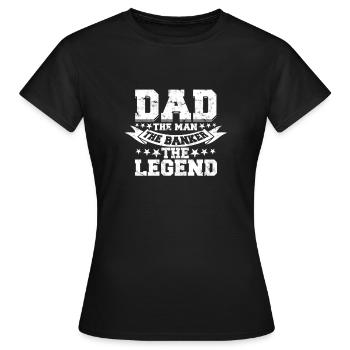 Dad The Man The Banker The Legend - Beruf - Frauen T-Shirt - Schwarz - Vorne - AI Model Female 172 dark (172cm)