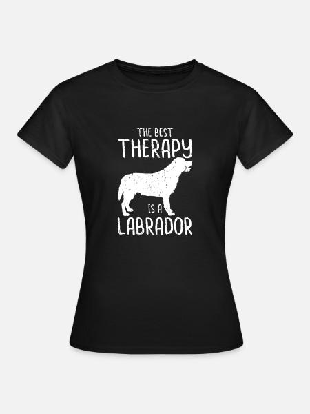 La meilleure thérapie est un labrador - labrador - T-shirt Femme - noir