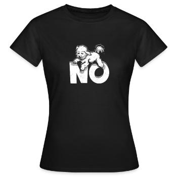 No - puppy - Women's T-Shirt - black - Front - AI Model Female 172 dark (172cm)