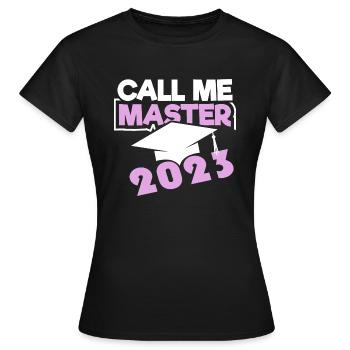 Master 2023 Graduation Graduation Uni - Women's T-Shirt - black - Front - AI Model Female 172 dark (172cm)