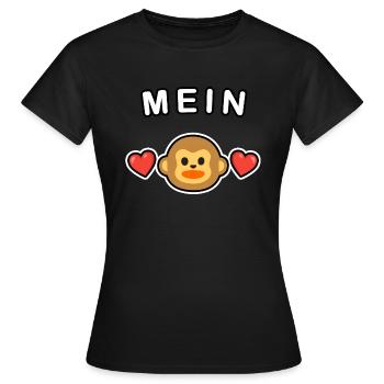 Mein Äffchen - Kosename für deinen Schatz 🐵❤️ - Frauen T-Shirt - Schwarz - Vorne - AI Model Female 172 dark (172cm)
