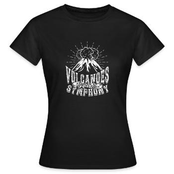 Vulkane: Die feurige Symphonie der Erde - Volcano - Frauen T-Shirt - Schwarz - Vorne - AI Model Female 172 dark (172cm)