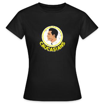 Caucasiens - Identité ethnique - T-shirt Femme - noir - Devant - AI Model Female 172 dark (172cm)