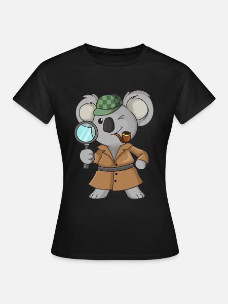 Koala-Detektiv - Frauen T-Shirt - Schwarz