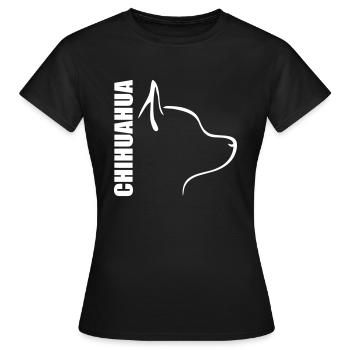 CHIHUAHUA PROFIL - Frauen T-Shirt - Schwarz - Vorne - AI Model Female 172 dark (172cm)