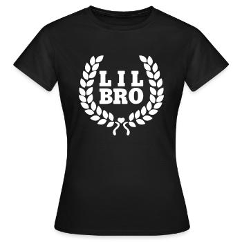 Lil BRO - petit frère - petit frère - T-shirt Femme - noir - Devant - AI Model Female 172 dark (172cm)