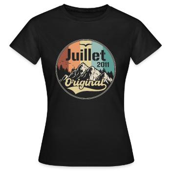 July 2011 Anniversary July 2011 July - Women's T-Shirt - black - Front - AI Model Female 172 dark (172cm)