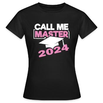 Diplôme de maîtrise réussi 2024 Diplôme de maîtrise - T-shirt Femme - noir - Devant - AI Model Female 172 dark (172cm)