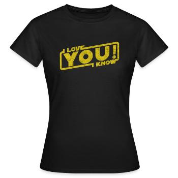 je t'aime que je connais - cadeau citation de film - T-shirt Femme - noir - Devant - AI Model Female 172 dark (172cm)