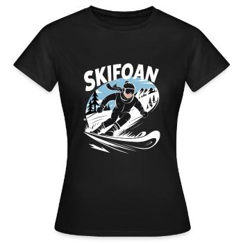 Skifoan - Österreichisches Ski - Frauen T-Shirt - Schwarz - Vorne - AI Model Female 172 dark (172cm)