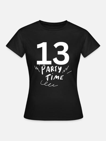 13 - Frauen T-Shirt - Schwarz
