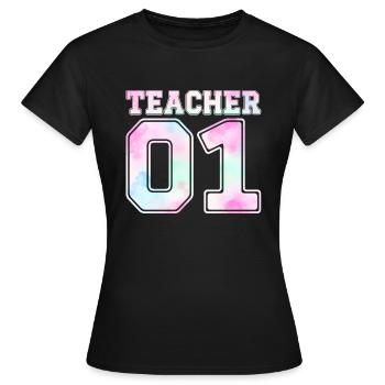 Teacher 01 - Women's T-Shirt - black - Front - AI Model Female 172 dark (172cm)
