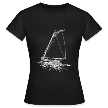 voilier - T-shirt Femme - noir - Devant - AI Model Female 172 dark (172cm)