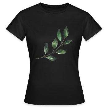 Blätter - Frauen T-Shirt - Schwarz - Vorne - AI Model Female 172 dark (172cm)