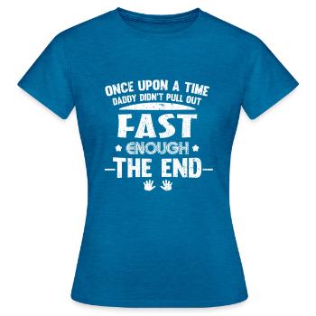 Mom-to-be - Women's T-Shirt - antique blue sapphire heather - Front - AI Model Female 172 dark (172cm)