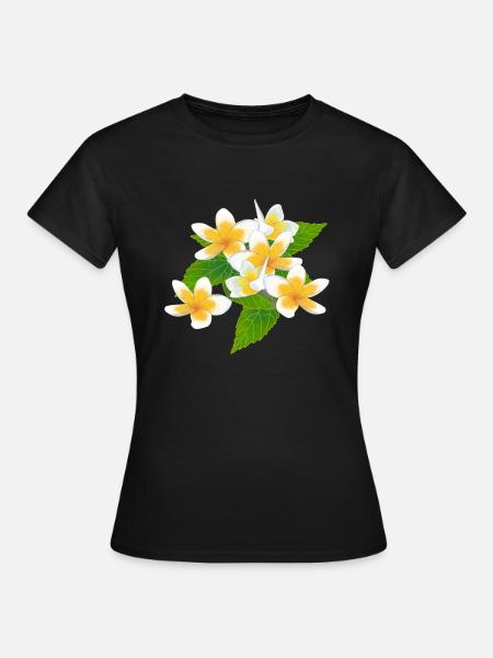 Frangipani - Frauen T-Shirt - Schwarz