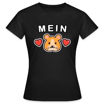 Mein Hamster ❤️ Kosename für Partner - Frauen T-Shirt - Schwarz - Vorne - AI Model Female 172 dark (172cm)