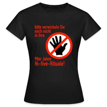 kein Hi Five - Frauen T-Shirt - Schwarz - Vorne - AI Model Female 172 dark (172cm)