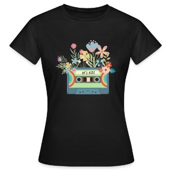 Kinder der Achtziger - Frauen T-Shirt - Schwarz - Vorne - AI Model Female 172 dark (172cm)